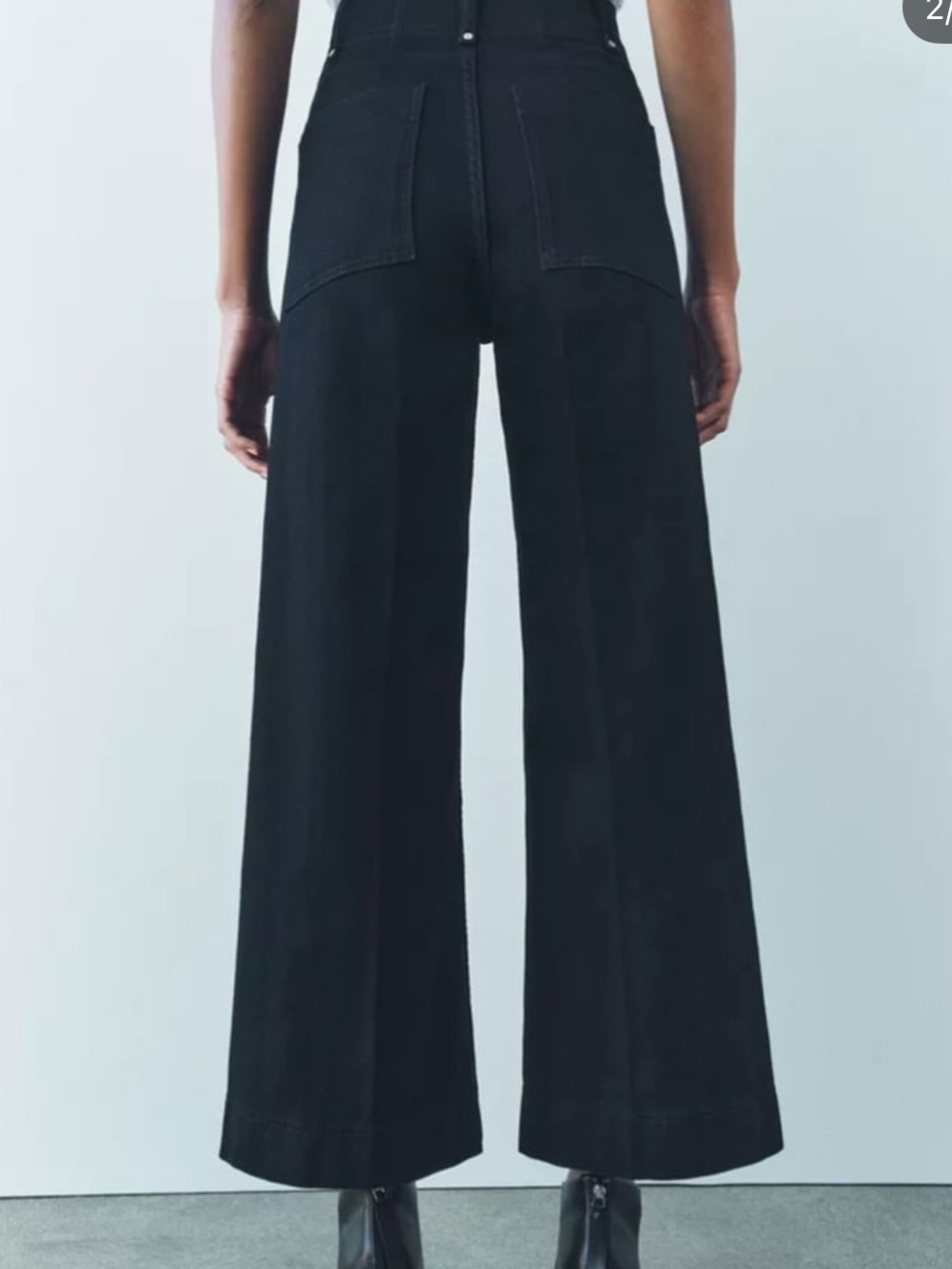 🔸NWT🔸Zara ZW Collection High Waist Wide Leg Jeans in brown - Picture 10 of 15